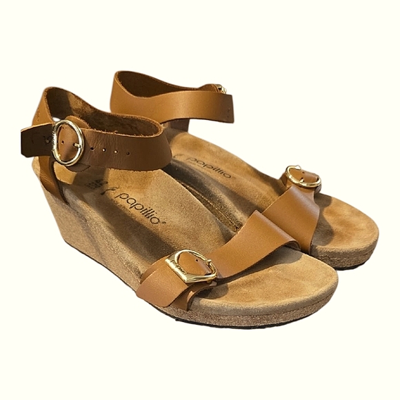 Papillio Shoes - Birkenstock Soley Papillio Women's Tan Wedge Sandals Size 42, 10 US